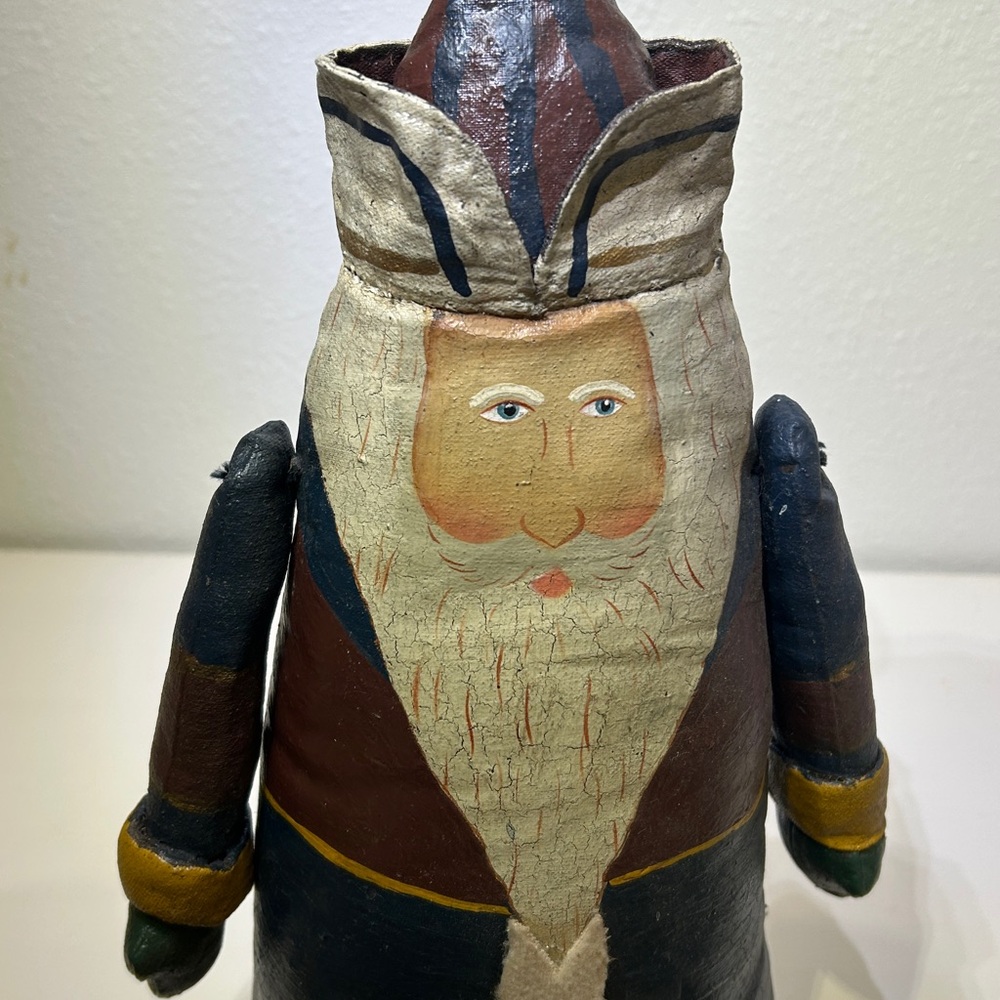 Vintage Belsnickel-Style Artisan made Folk Art Primitive Santa Figure
